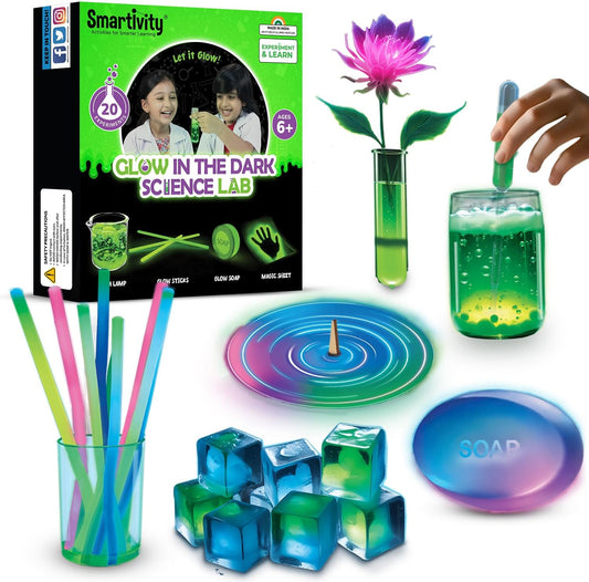 Smartivity Glow Magic Science Kit for Kids Ages 6-7-8-9-10-11-12 Years | 20 Amazing Science Experiments I Birthday Gifts for Boys & Girls | STEM Kit Toy for 6-12 Years Old