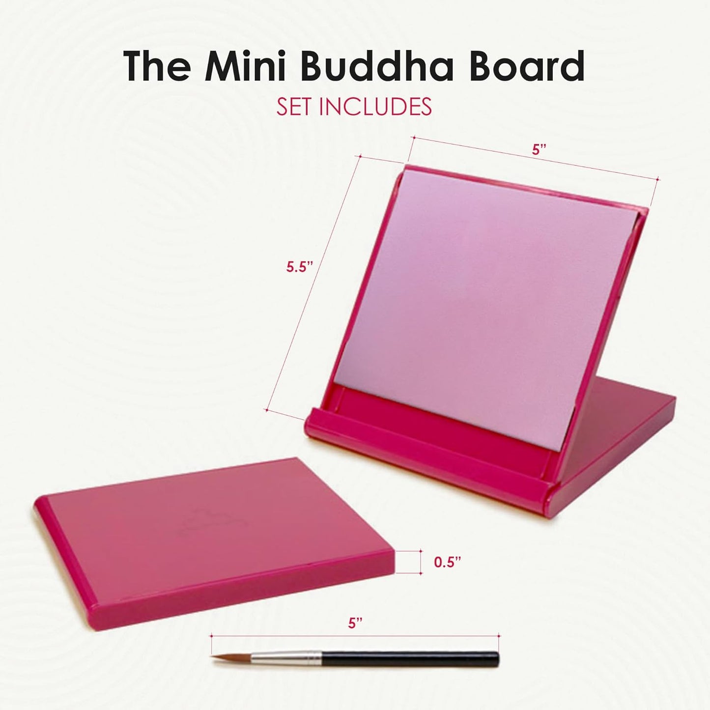 Mini Buddha Board, 5-inch x 5-inch, Pink