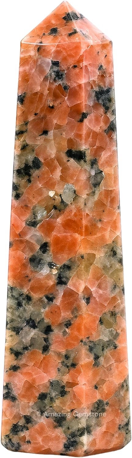 Amazing Gemstone Pink Dotted Calcite Crystal Towers ~ Natural Healing Crystal Point Obelisk for Reiki Healing and Crystal Grid (2 to 3 INCH)