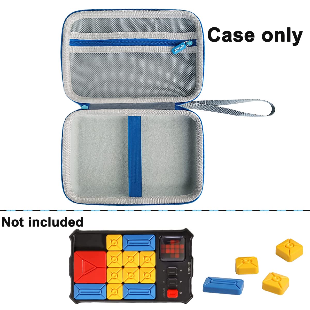 JCHPINE Hard Carrying Case for GiiKER Super Slide Brain Games, Protective Storage Holder for GiiKER Brain Teaser Puzzles Interactive Handheld Game Console Accessories (Blue Case Only)