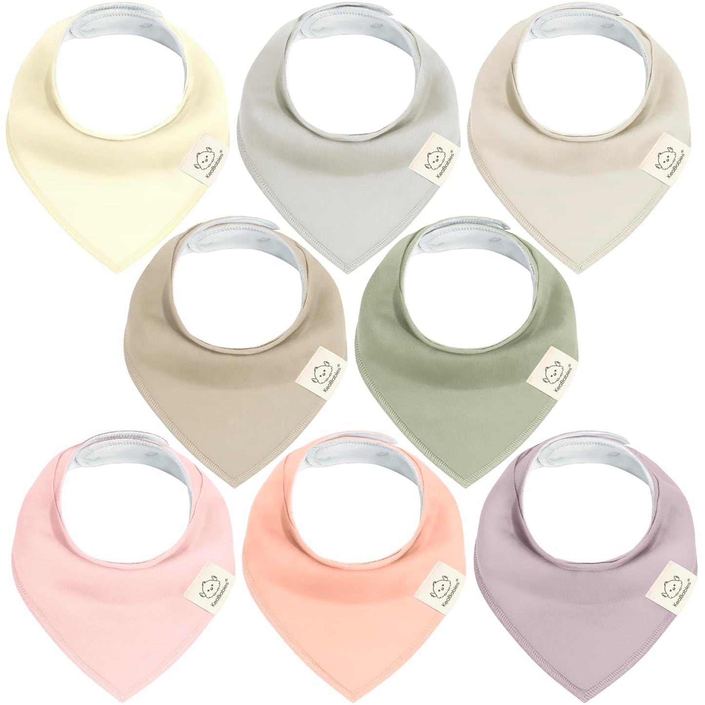 8-Pack Organic Baby Bandana Bibs for Girls - Super Absorbent Triangle Baby Bibs for Drooling and Teething Infant, 100% Cotton Extra Soft for Newborn, Infant 0-36 Months (Embrace)