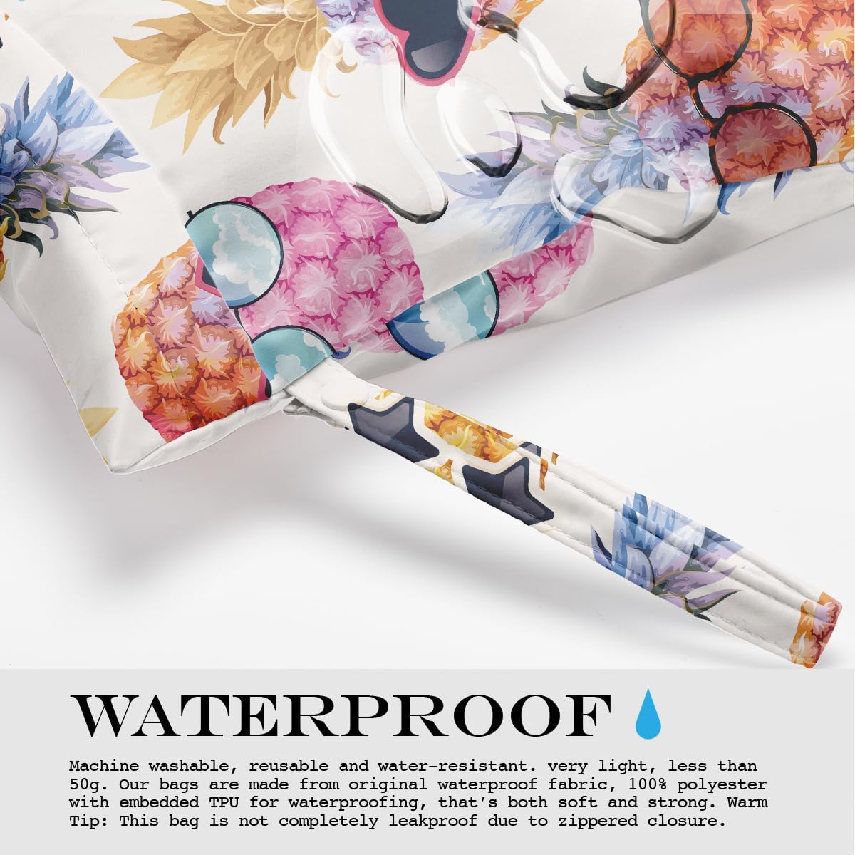 Wet Bag, Wet Dry Bag, Wet Bag for Swimsuit, Travel, Beach, Pool, Diapers, Dirty Yoga Gym Clothes, Makeup Bag, Waterproof Tropical Palm Leaves Decor Jungle Palm Leaf Favors