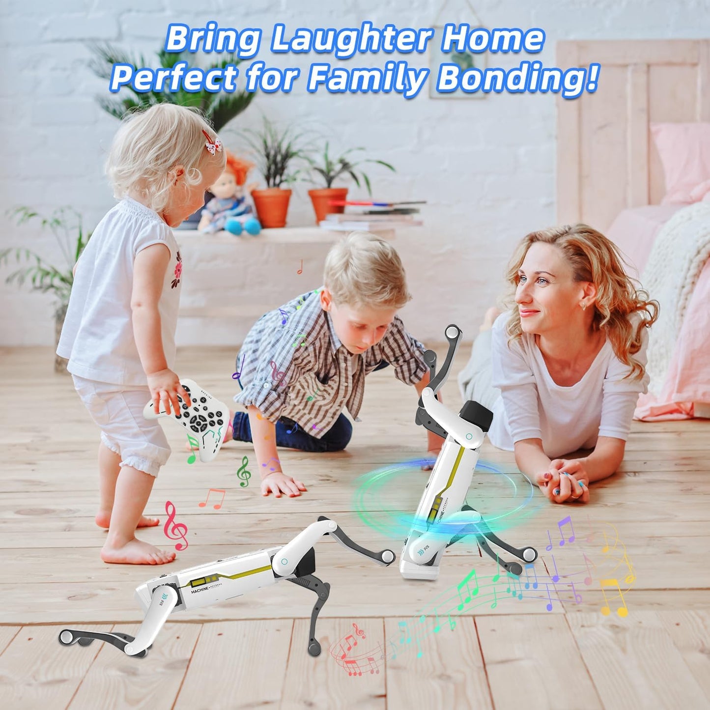 Mostop Smart Robot Dog, Interactive AI Smart Dog Toy for Kids 5-7 - RC Robot Puppy with Voice/App/Remote Control, Support Action Programming, 30+ Actions, Ideal STEM Gift for Adults/Kids