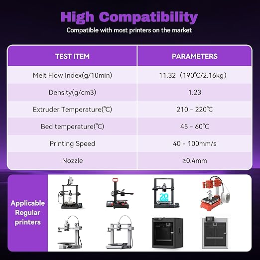Silk PLA Filament 1.75mm Black Purple Dual Color PLA 3D Printer Filament 2 in 1 Coextrusion 1KG Spool(2.2lbs) 3D Printing Filament Dimensional Accuracy +/- 0.03mm Fits for Most FDM 3D Printers