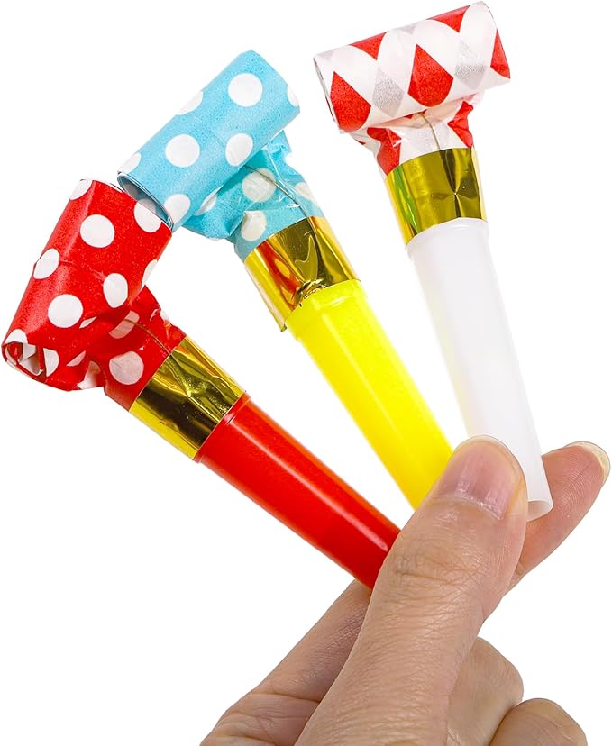 Hedume 200 Pieces Party Blower, Noisemakers Blowouts Whistles, Colorful Birthday Noisemakers, Party Horns Party Whistles New Years Party Noisemakers, Blowouts Noisemakers Funny Party Blowouts Blowers