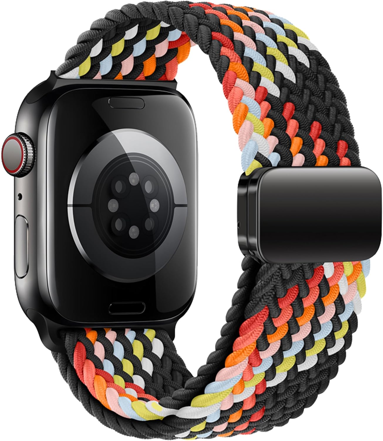 Mazoft Braided Bands With Magnetic Clasp Compatible with Apple Watch Band 38mm 40mm 41mm 42mm 44mm 45mm 46mm 49mm；Soft Nylon Sport Loop Strap for iWatch Series Ultra 2&1 10 9 8 7 6 SE 5 4 3 Women Men