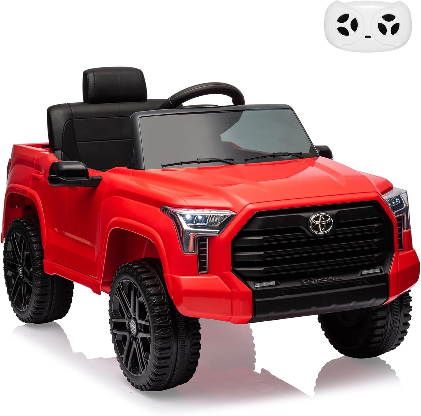 Electric Car for Kids, Licensed Toyota Tundra 12V Electric Truck, Off-Road Kids Car w/Remote, Spring Suspension & 3 Speeds, LED Headlights, Ride-On Toys for Boys/Girls