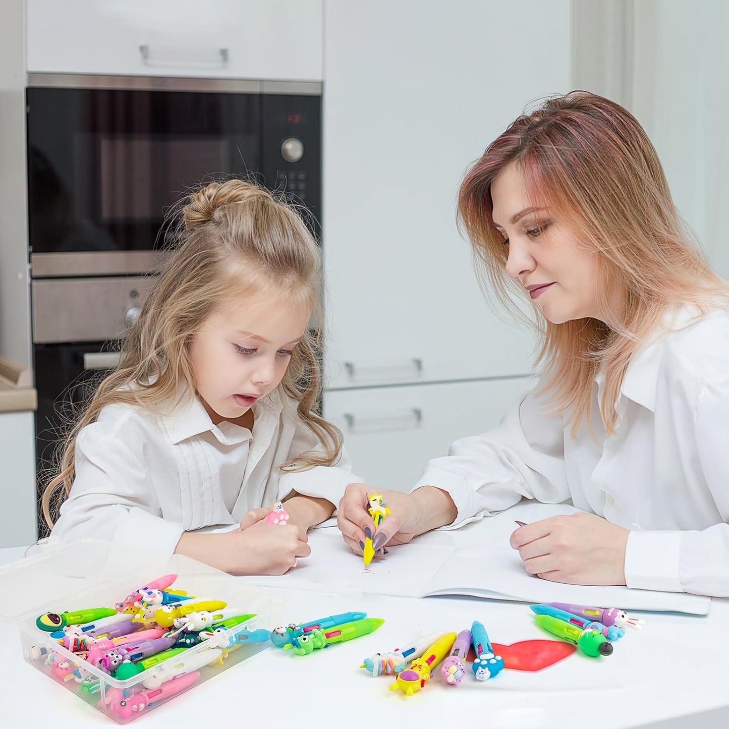 Multicolor Pen in One - Cute Pens for Kids - 42-Pack Multicolor Pens, Perfect for Birthdays and Children's Parties - Delightful Multi Color Pen Gifts