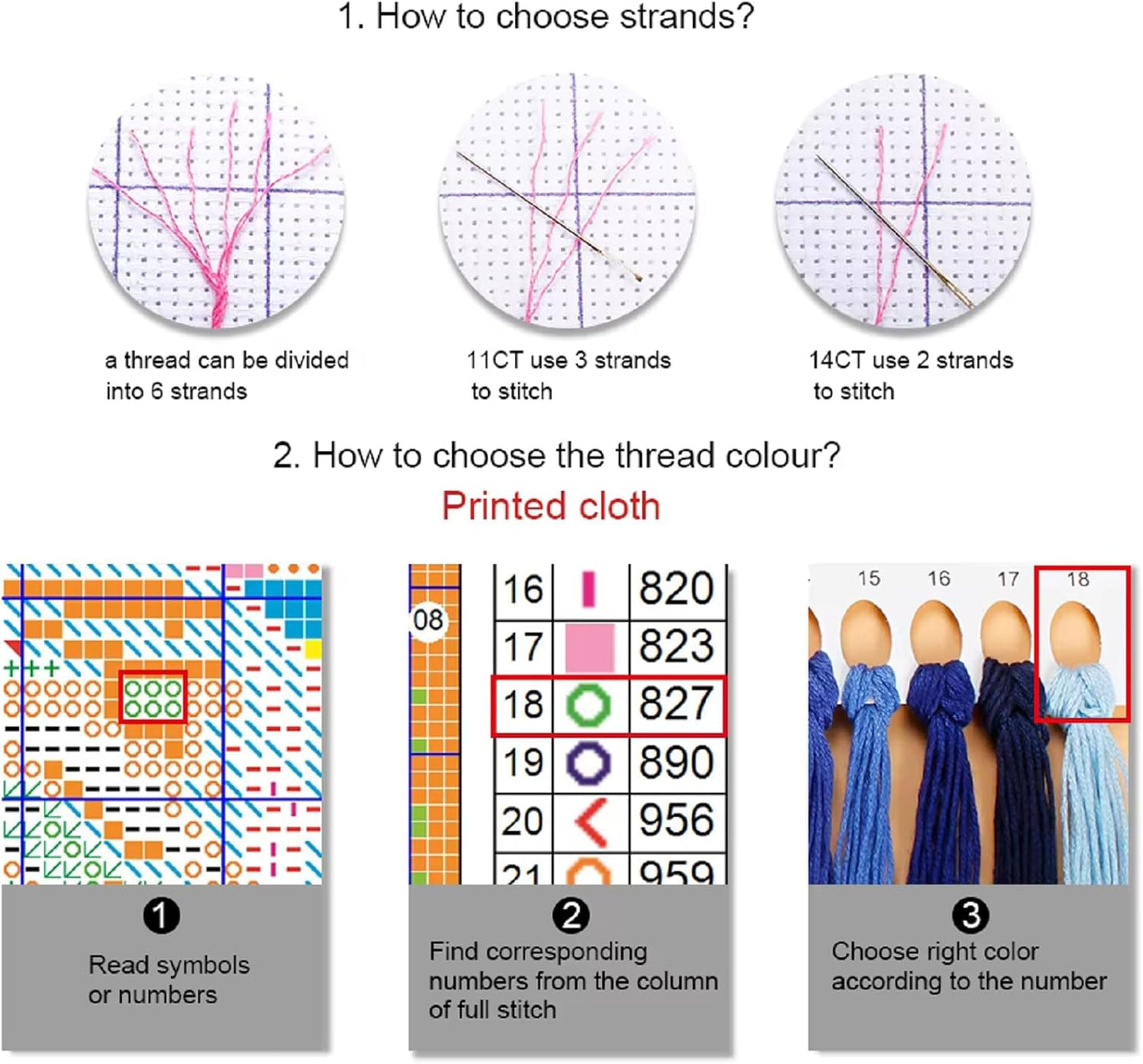 Stamped Cross Stitch Kits - Beach Night Landscape Counted Cross Stitch Kits for Beginners Adults Needlepoint Cross-Stitch Patterns-Peacock Flower 18x18 inchs