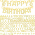 167Pcs DIY Glitter Customizable Banner Kit Custom Banners DIY Happy Birthday Letters Banner Happy New Year Banners Christmas Baby Shower Birthday Party Supplies(Glitter Champagne Gold)
