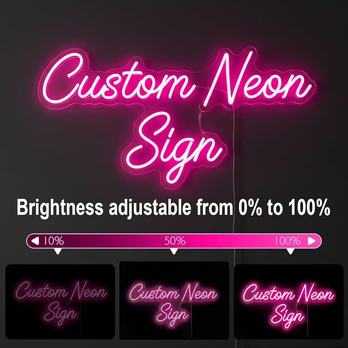 Custom Neon Signs for Wall Decor, Customized Name Light Sign for Wall, Led Signs Birthday Gifts for Loved One Kids Boys Girls, Neon Light Up Sign