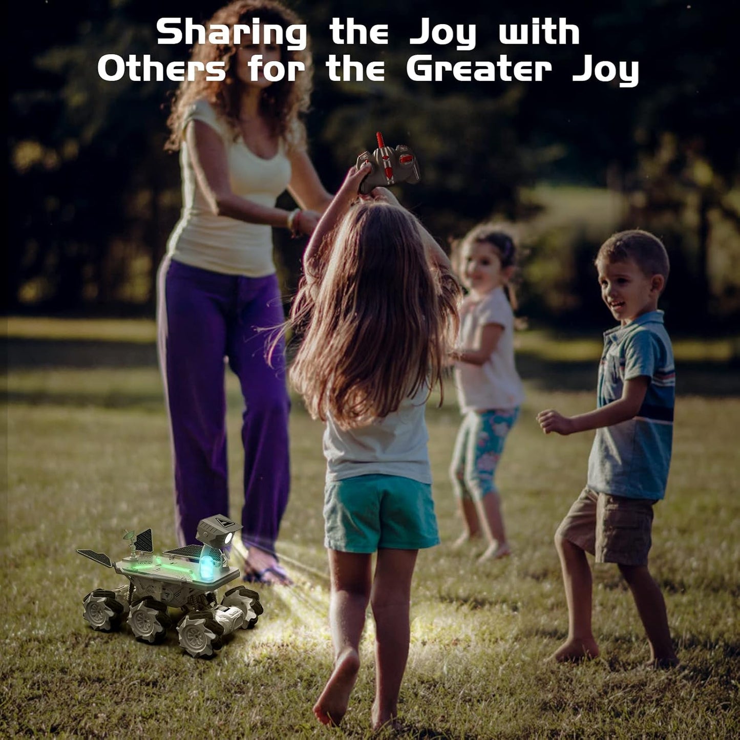 Mars Rover Remote Control Car for Boys 4-7, Space Explorers Toys RC Cars for Boys Age 8-12, Moon Rover with 2.4Ghz Remote Control, Astronaut Model, 6 Laterally Movable Wheels, Rechargeable