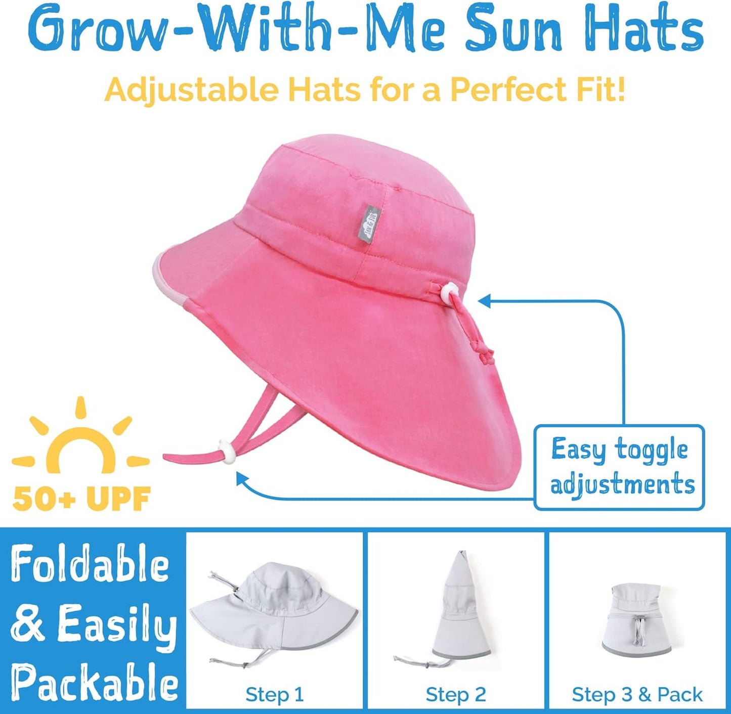 JAN & JUL 50+ UPF Quick-Dry Sun-Hats for Boys