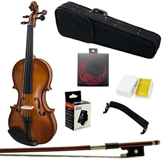 Paititi 1/2 Size Artist-100 Student Violin Starter Kit with Brazilwood Bow Lightweight Case, Shoulder Rest, Extra Strings and Rosin