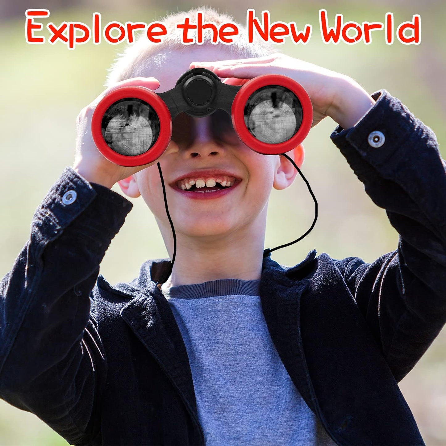 Scotamalone Kids Binoculars Shock Proof Toy Binoculars Set for Age 3-12 Years Old Boys Girls Bird Watching Educational Learning Hunting Hiking Birthday Presents