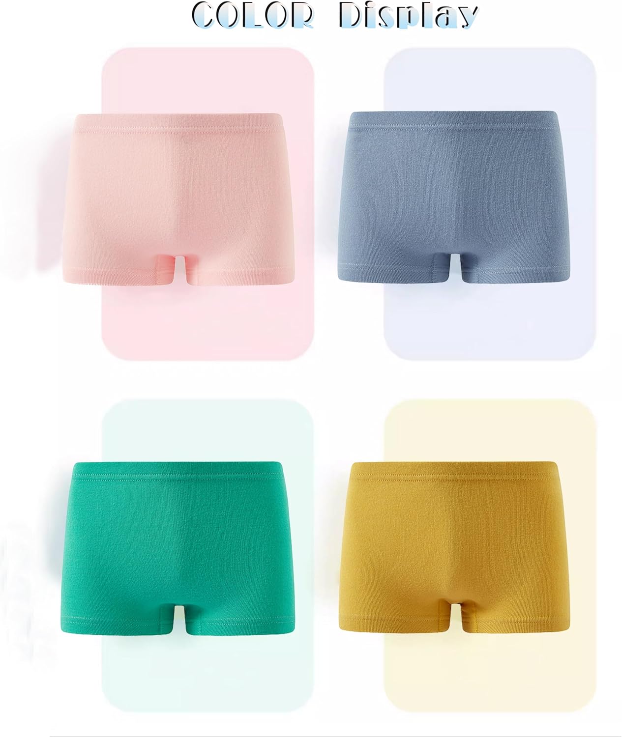 Sladatona Soft Girls Boyshort Panties Cotton Briefs Kids Underwear