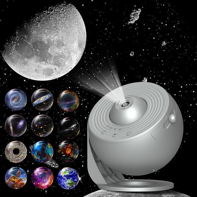 Galaxy Projector for Bedroom,13 in 1 Star Projector with Timer and 3 Button Control 360° Rotating Planetarium Ceiling Night Light Projector for Kids,Adult,Gifts,Ceiling,Bedroom Room Decor