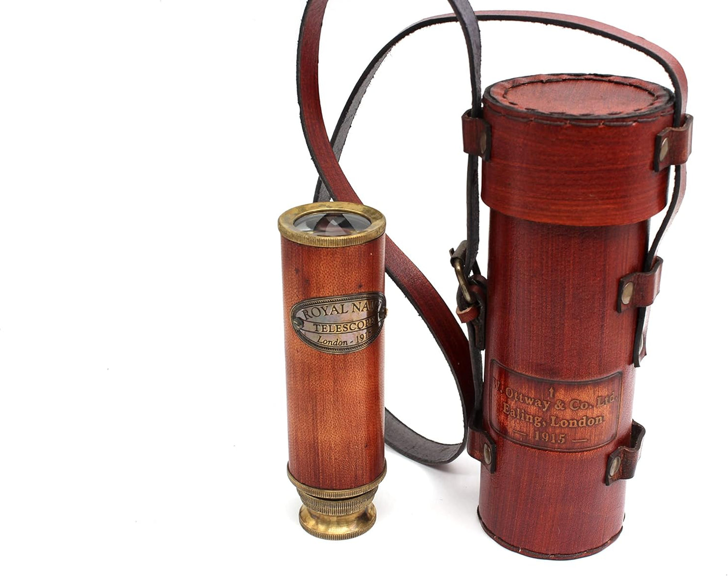 Pirate Brass Telescope – 25x30 Spyglass Monocular for Kids & Adults, Vintage Collapsible Brass Scope for Hiking, Travel, Nautical Decor – Handheld Pirate Telescope with Glass Optics