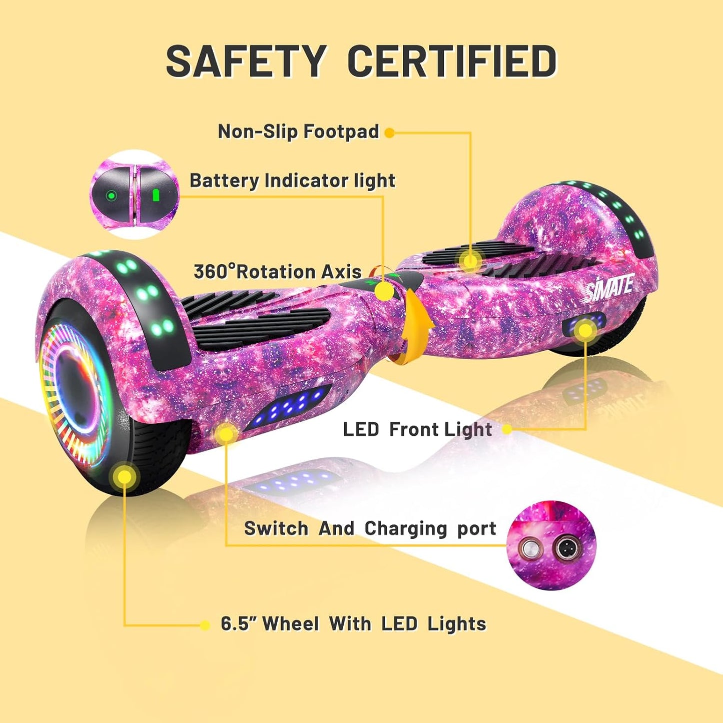 Scooter, Bluetooth & Corlorful LED Lights, Gifts for Kids & Adults & Girls & Boys, for All Ages