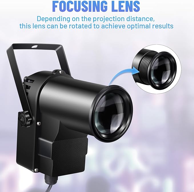 Pinspot Light 15W DMX 2 Pack, Czgor RGBW Disco Ball Lights with Remote Control, DMX512, Sound Activated Pin Spotlight for Party Wedding DJ Disco Shows