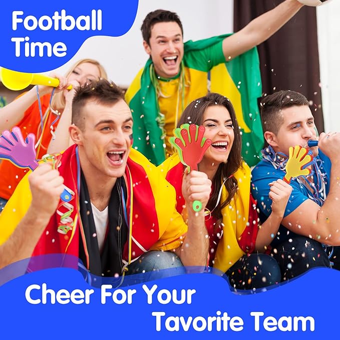 80 Pcs Hand Clappers, 7.48 Inch Noise Makers Bulk, Party Clappers Noisemakers for Sports Events, Birthday Extravaganzas(Colorful)