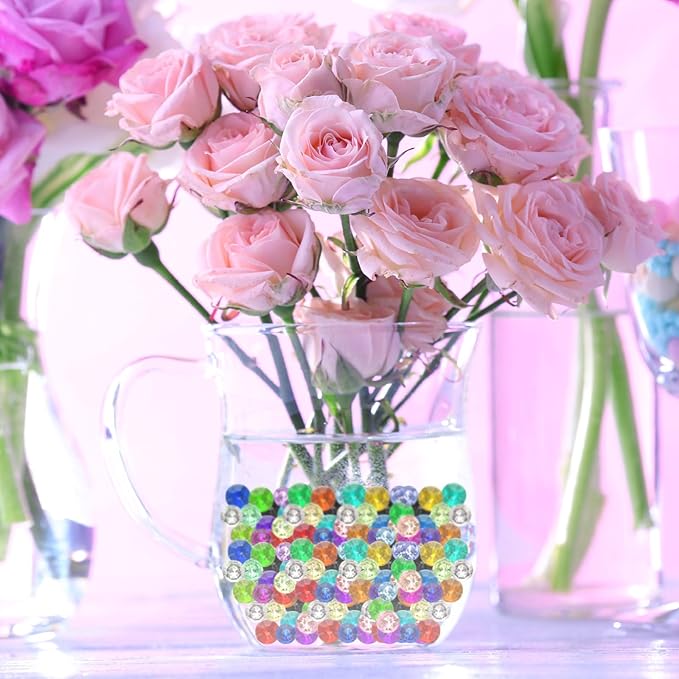 uxcell 10000Pcs Wedding Table Scatter Confetti Fake Crystals Acrylic Diamonds Rhinestones Vase Fillers Gems for Crafts,Table Centerpiece Decor, Bridal Shower Party (Dark Blue, 3mm)