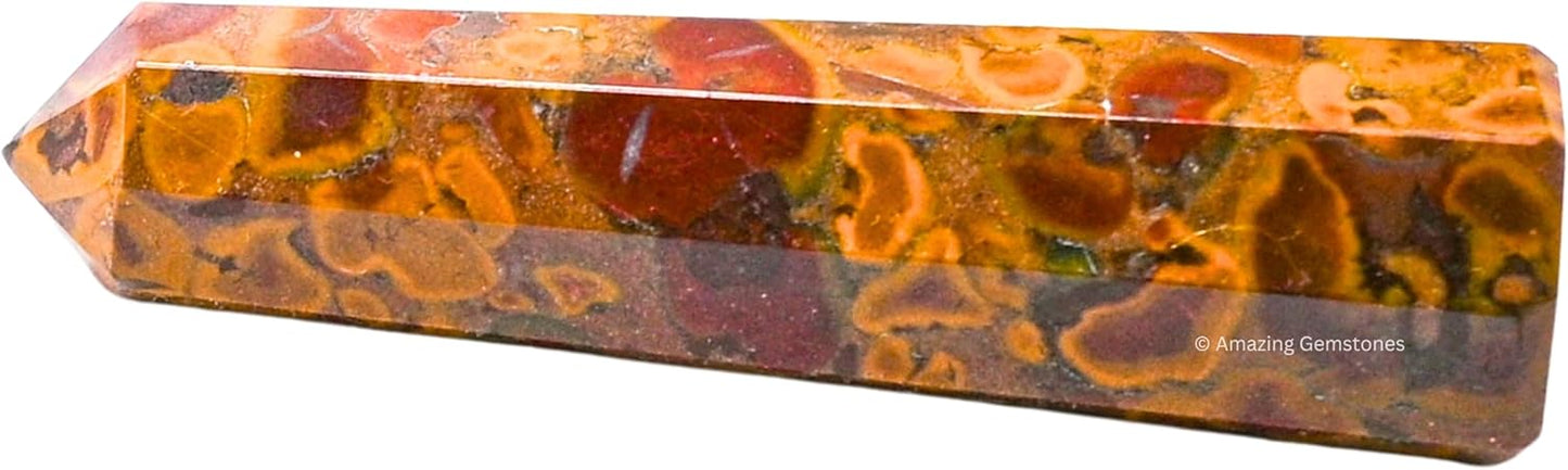 Amazing Gemstone Fruit Jasper Crystal Towers - Natural Healing Crystal Point Obelisk for Reiki Healing and Crystal Grid (2 Inch to 3 Inch)