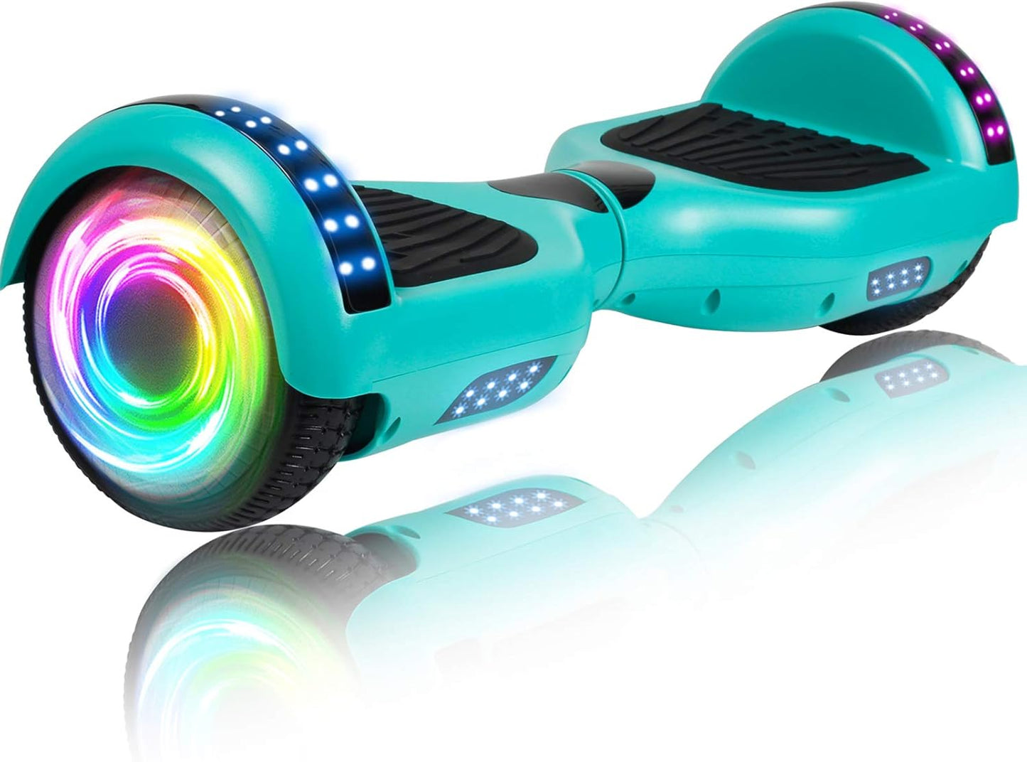 SISIGAD Scooters for Kids Ages 6-12, with Built-in Bluetooth Speaker and 6.5" Colorful Lights Wheels, Safety Certified Self Balancing Scooter Gift for Kids