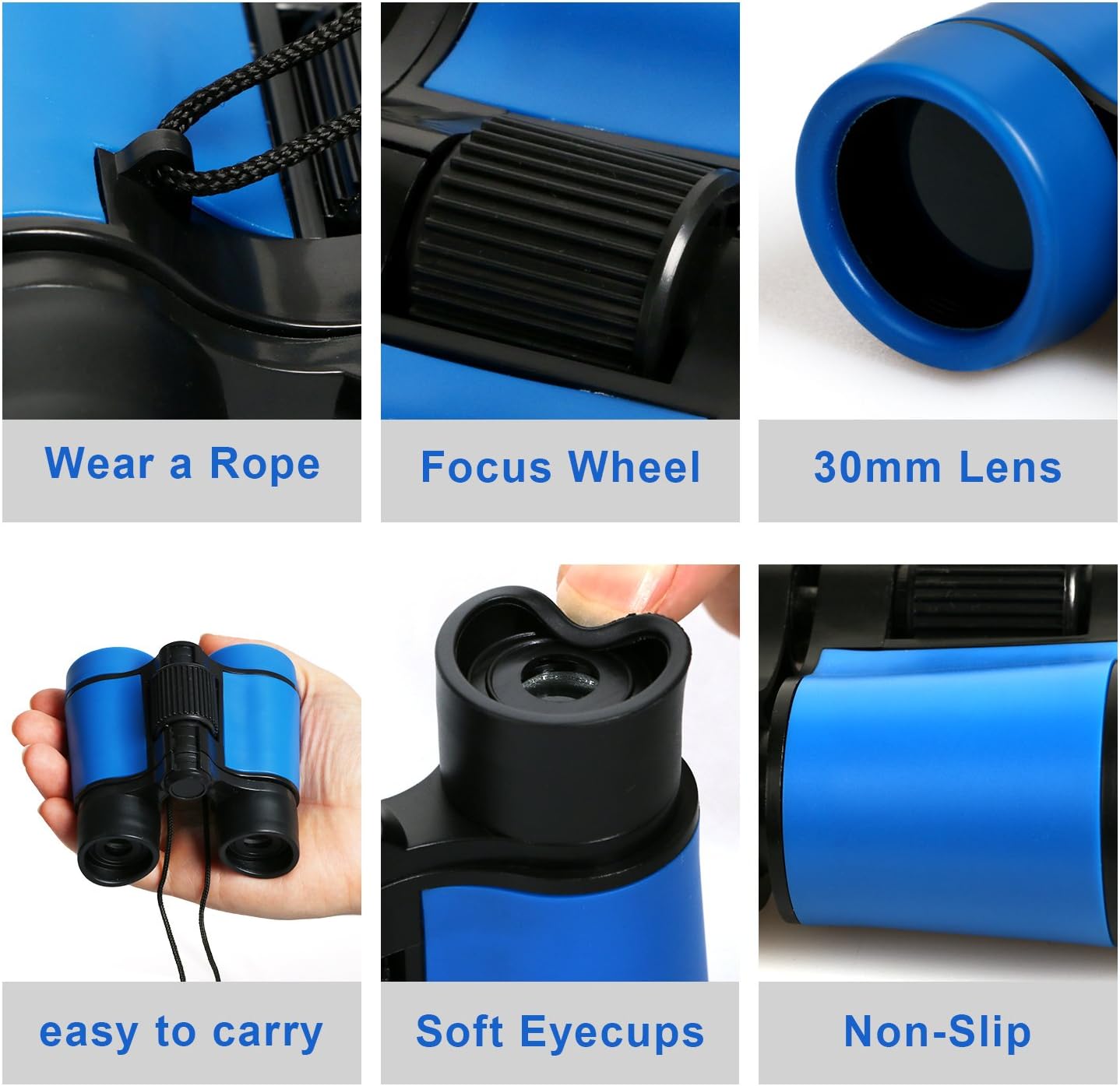 Scotamalone Kids Binoculars Shock Proof Toy Binoculars Set for Age 3-12 Years Old Boys Girls Bird Watching Educational Learning Hunting Hiking Birthday Presents