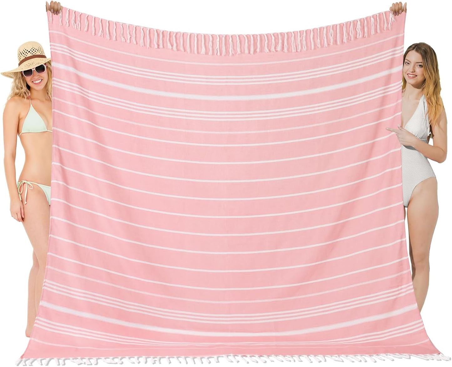 Oversized Turkish Beach Towel Blanket XXL Cotton Sandproof Towels Boho Woven Extra Large Big Sand Free Giant Throw Thick Blankets Huge Quilt XL Picnic Camping Necessities Cloud For Adult Gifts