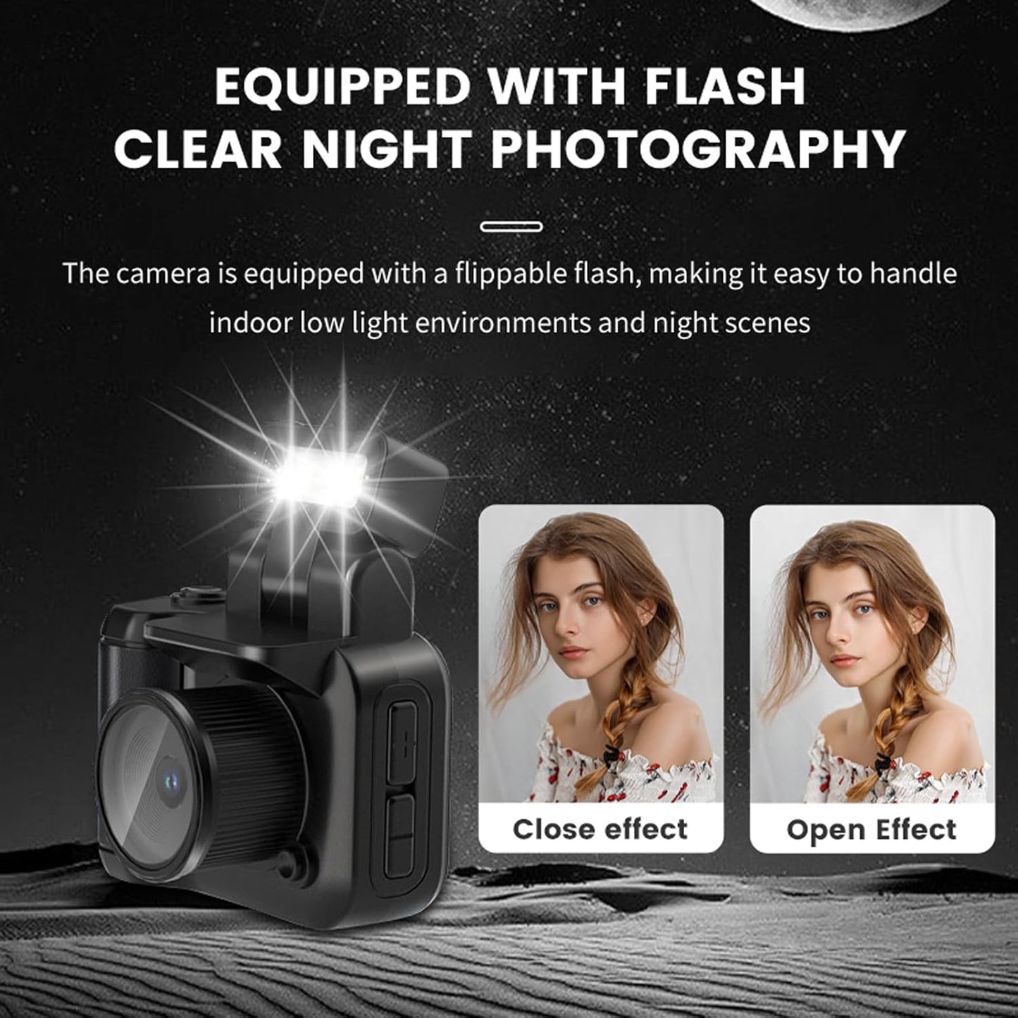 Mini Action Camera 1080P with 32GB Card Mini Vintage Camera Graduation Gifts Pocket Wearable Body Camera Campus Digital Camera Gifts for Girl