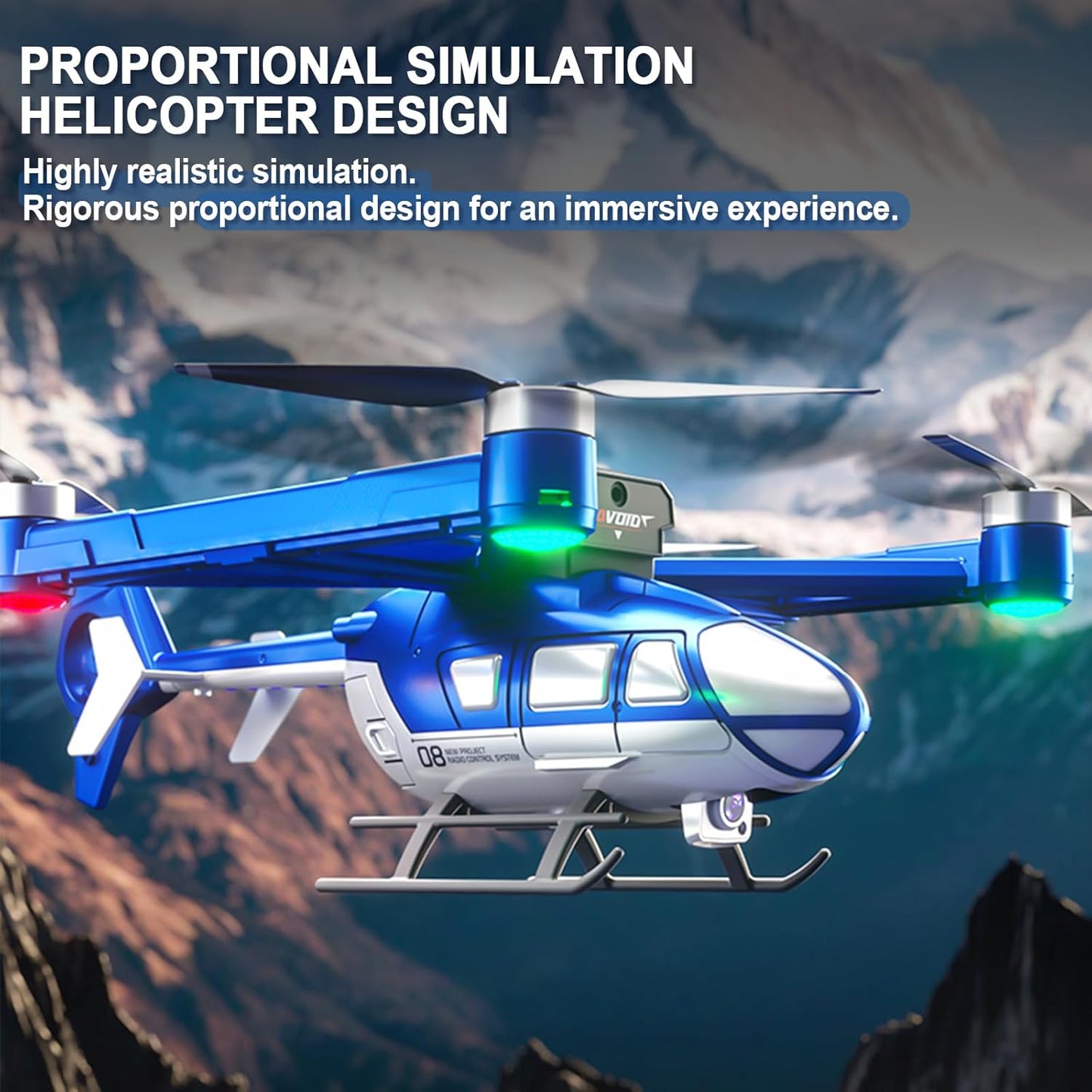 Camera Drone for Kids 8-12 & Adults, Beginner-Friendly Mini Drone with 360° Flips, One-Key Take Off/Landing, Headless Mode, 2 Batteries, RC Quadcopter Toys for Boys Girls