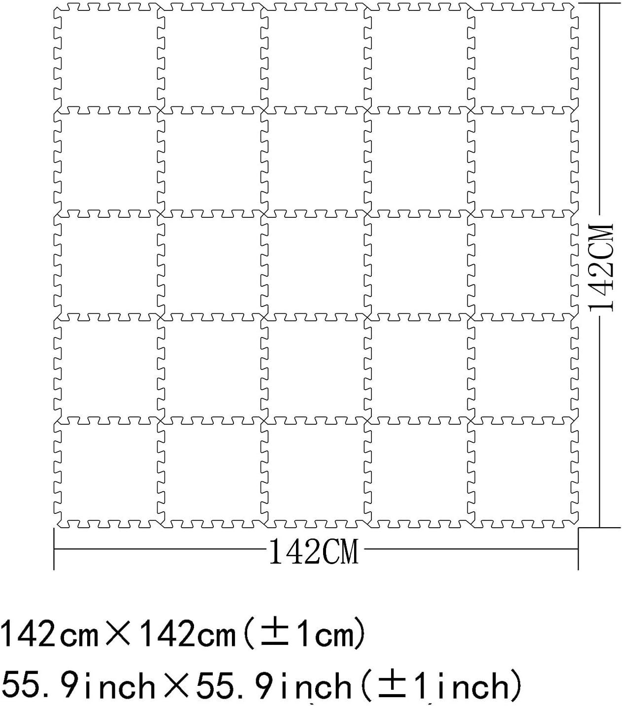 MQIAOHAM® 25 Pieces Puzzle Play Mats, Soft Baby Play Mat, Kids Interlocking Foam Floor Tiles, Toddlers Carpet Playmats G301025-107109112
