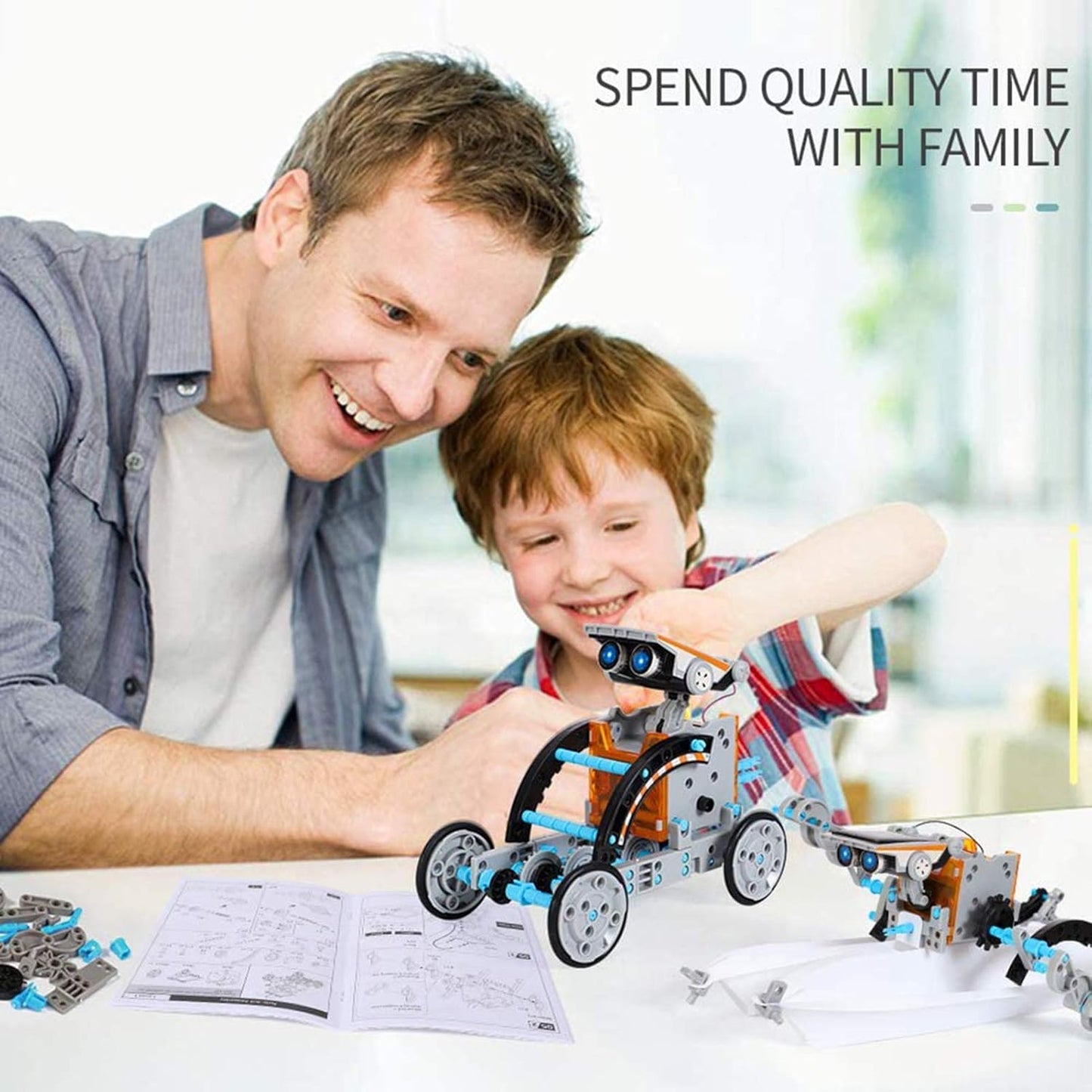 Lucky Doug Solar Power Kits Toys for Boys Ages 8-13, STEM Robot Kit Toys Gifts for Kids 8 9 10 11 12 13 Years, Educational Building Science Experiment Set Birthday for Kids Boys Girls