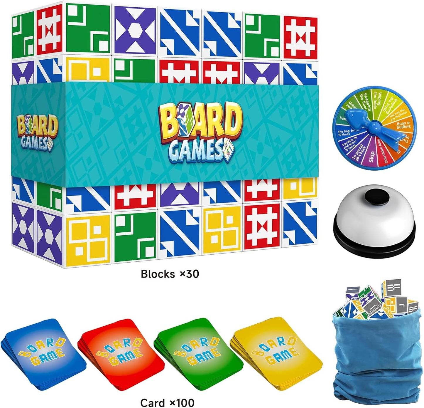 Family Matching Game for Kids & Adults, Block Puzzle Board Games for Boys & Girls Ages 4-8 8-12, 2+ Player Card Puzzles for Children 3+ Year Olds