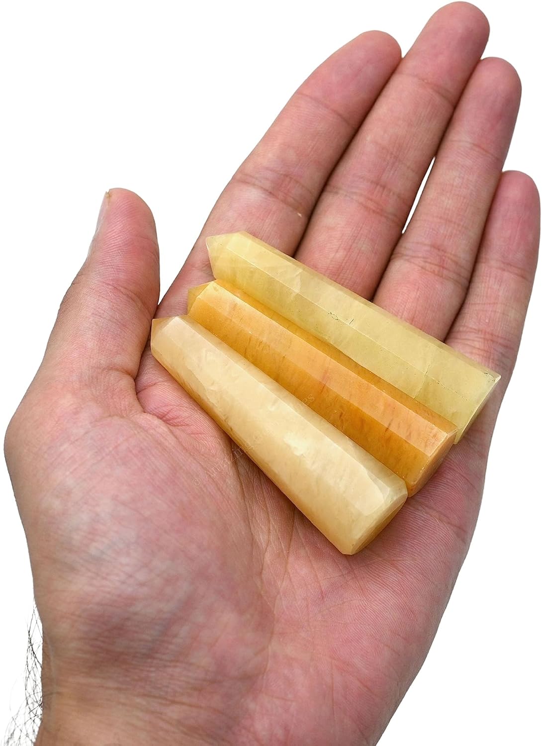 Amazing Gemstone Yellow Aventurine Crystal Towers - Natural Healing Crystal Point Obelisk for Reiki Healing and Crystal Grid (3 Inch)