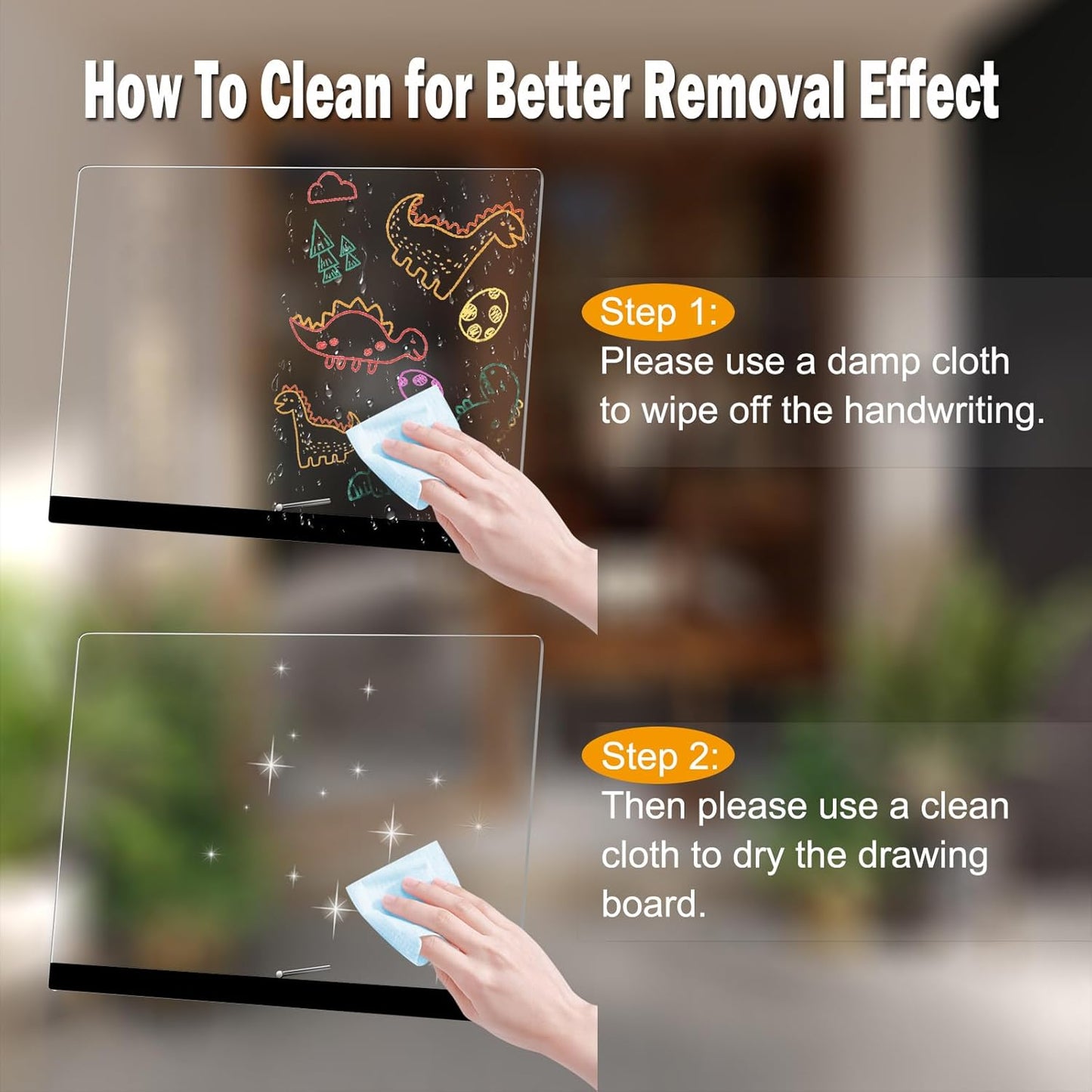 LED Note Board with Colors, 11.8"X9.4" Led Drawing Board Acrylic Dry Erase Board with Light for Kids 7 Colors Message Board Night Light with 7 Markers for Birthday Party Christmas Holiday Gift