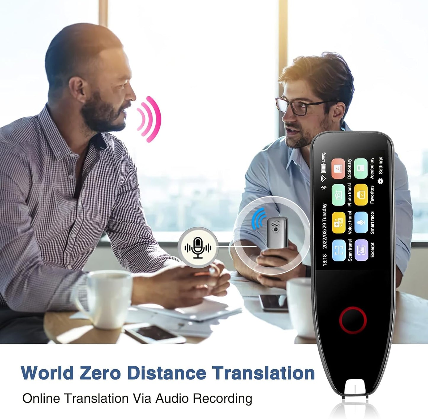 Language Translator Device Scanner Pen - Text to Speech Device for Dyslexia, Suitable for Language Learners Scan Translate Reading Pen,Fast - Under 0.5 Sec