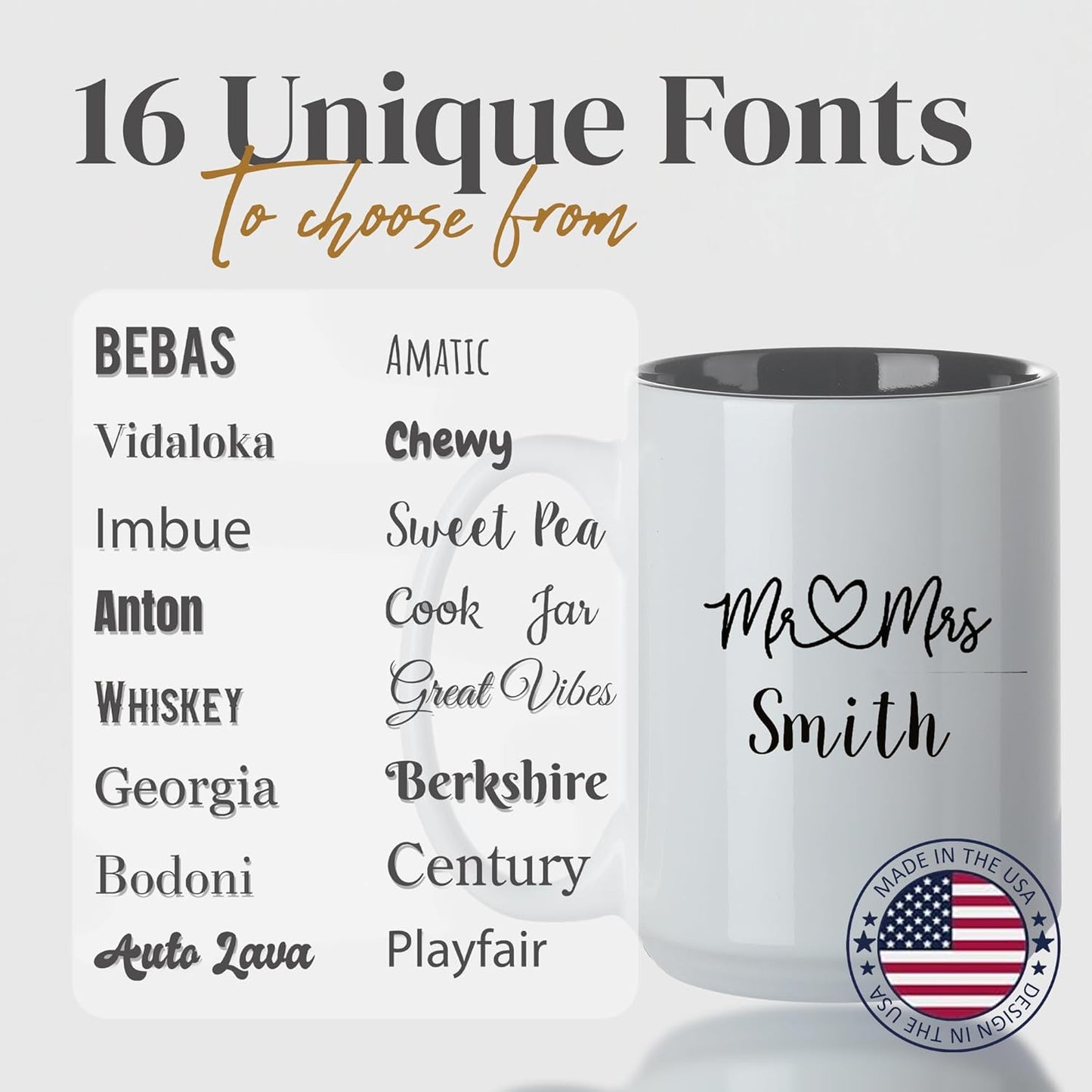 Personalized Coffee Mug, Custom Text or Logo Ceramic Mug, 15oz Customized Name Tea Cup, Gifts for Men & Women, Mother's Day Anniversary Christmas (Engraved Custom Logo, White)