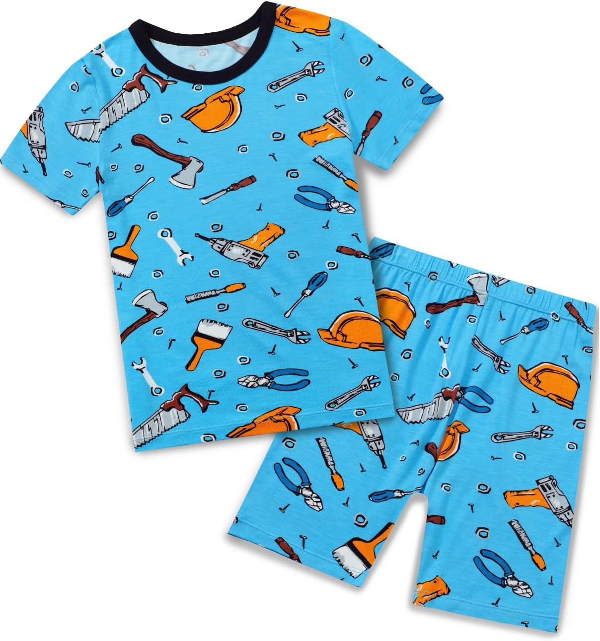 Bamboo Viscose Toddler Animal Pajamas Boys Girls Kids Cool Short Summer 12M-8Y Snug fit Pjs Set 2pcs