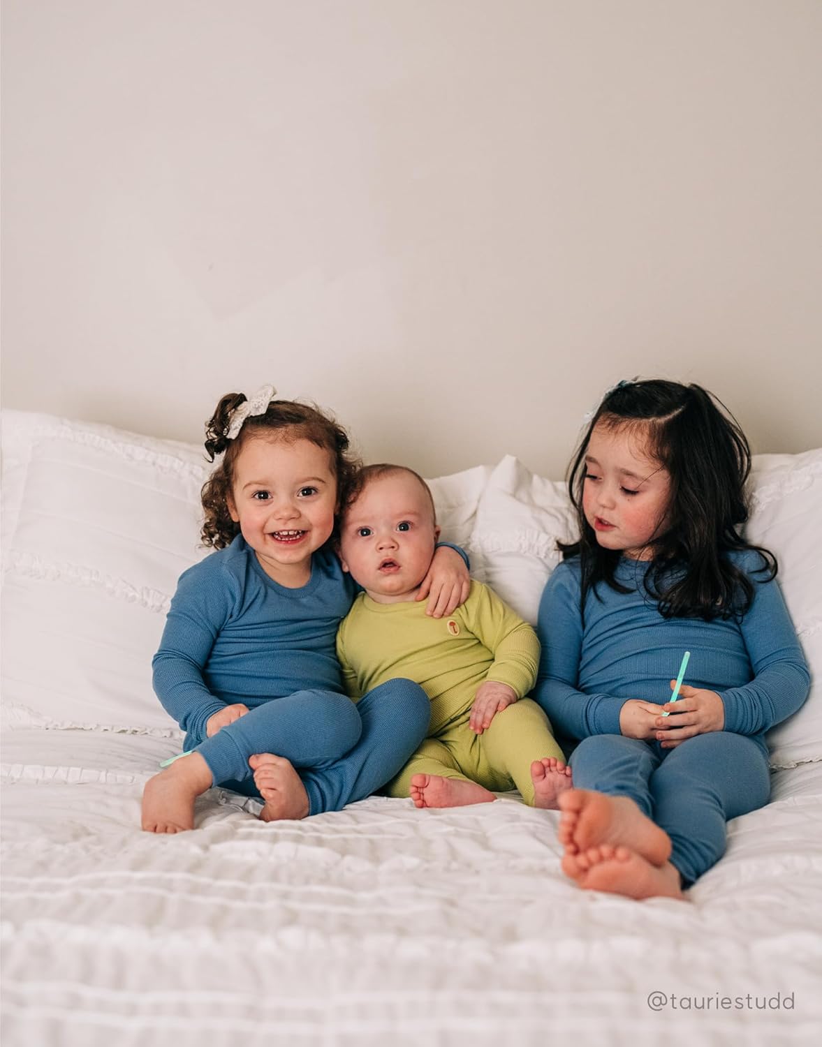 moimoln Pajamas Set 6M-5Y Solid Ribbed Unisex Baby & Toddler, Soft Viscose, Snug-Fit, Everyday Sleepwear