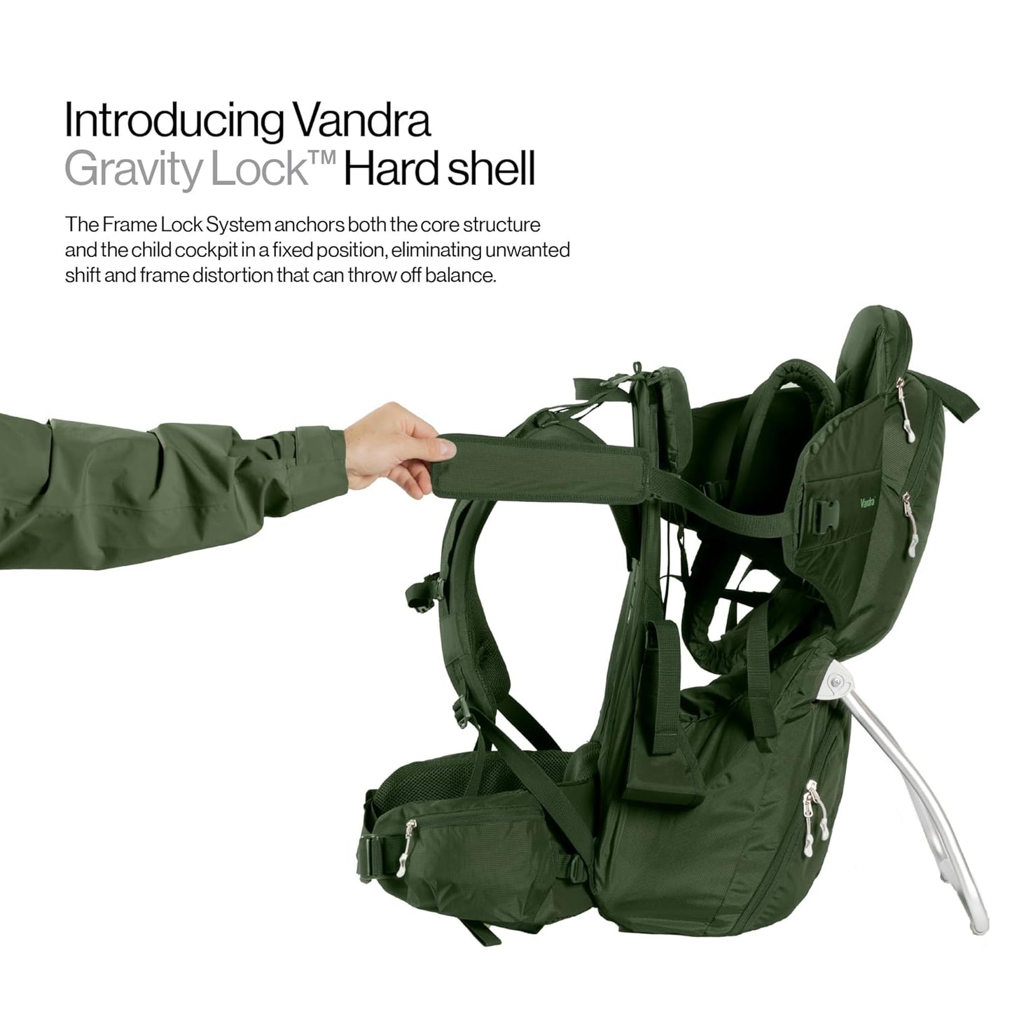 Vandra™ Forest - Scandinavian Hiking Baby Carrier Backpack - Gravity Lock™ Hard-Shell Frame - Nest Child Carrier for Toddler & Kids - Dust Bag, Alu Tag & More Included