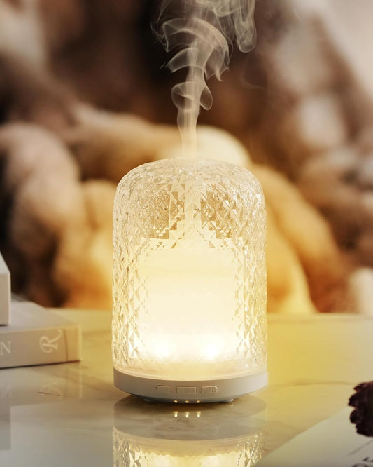 Aromatherapy Diffuser – Ultrasonic Essential Oil Diffuser, Health Night Light, Timer & Auto Shut-Off, BPA-Free, 120ml Diffusers for Home, Office, or Spa