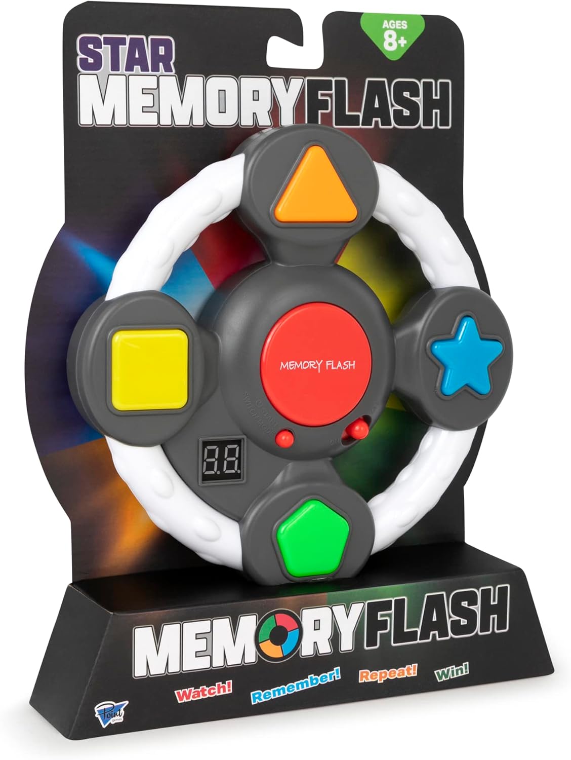 Point Games Handheld Memory Game, Kids Electronic Games, Sequence Fun for Kids with Lights & Sounds, Brain Challenge for Boys & Girls Ages 8+