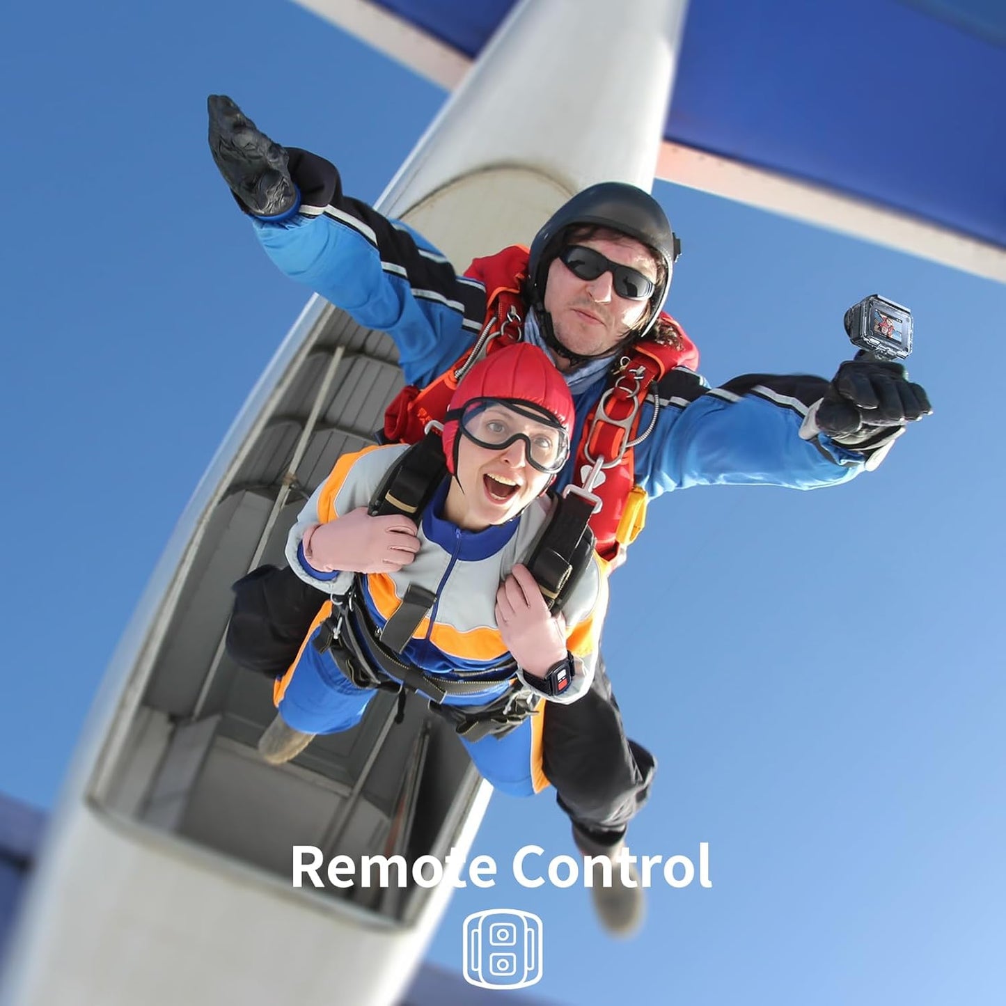 AKASO EK7000 4K30fps Action Camera with 64GB MicroSDXC U3 Memory Card 131ft Waterproof Camera with EIS 4X Zoom Remote Control Ultra HD 20MP Underwater Camera with Accessories Kit