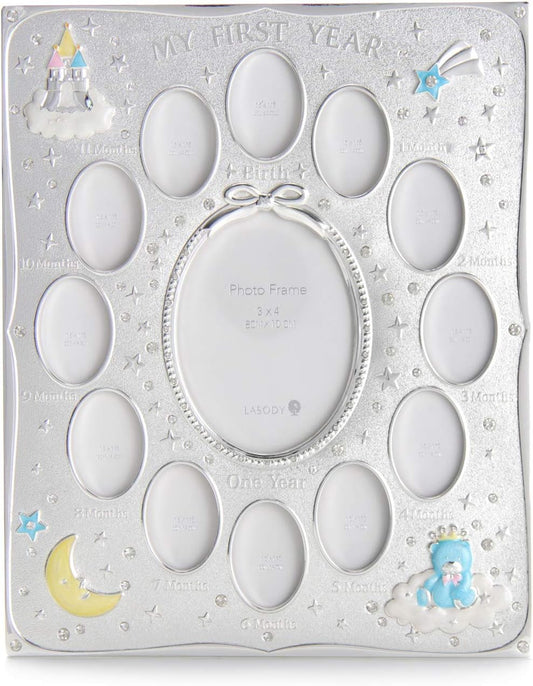 LASODY Baby's First Year Picture Frame, First Year By Month ,Baby Picture Frame