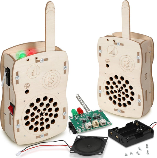 Stem Projects Walkie Talkies Toys for Boys Age 8-12 12-14 Science Kit Building Own DIY Electronics Kit for Kids Science Experiments Kid 9-12 Boy Toys Birthday Gift 8 9 10 11 13 Year Old Teen Girl