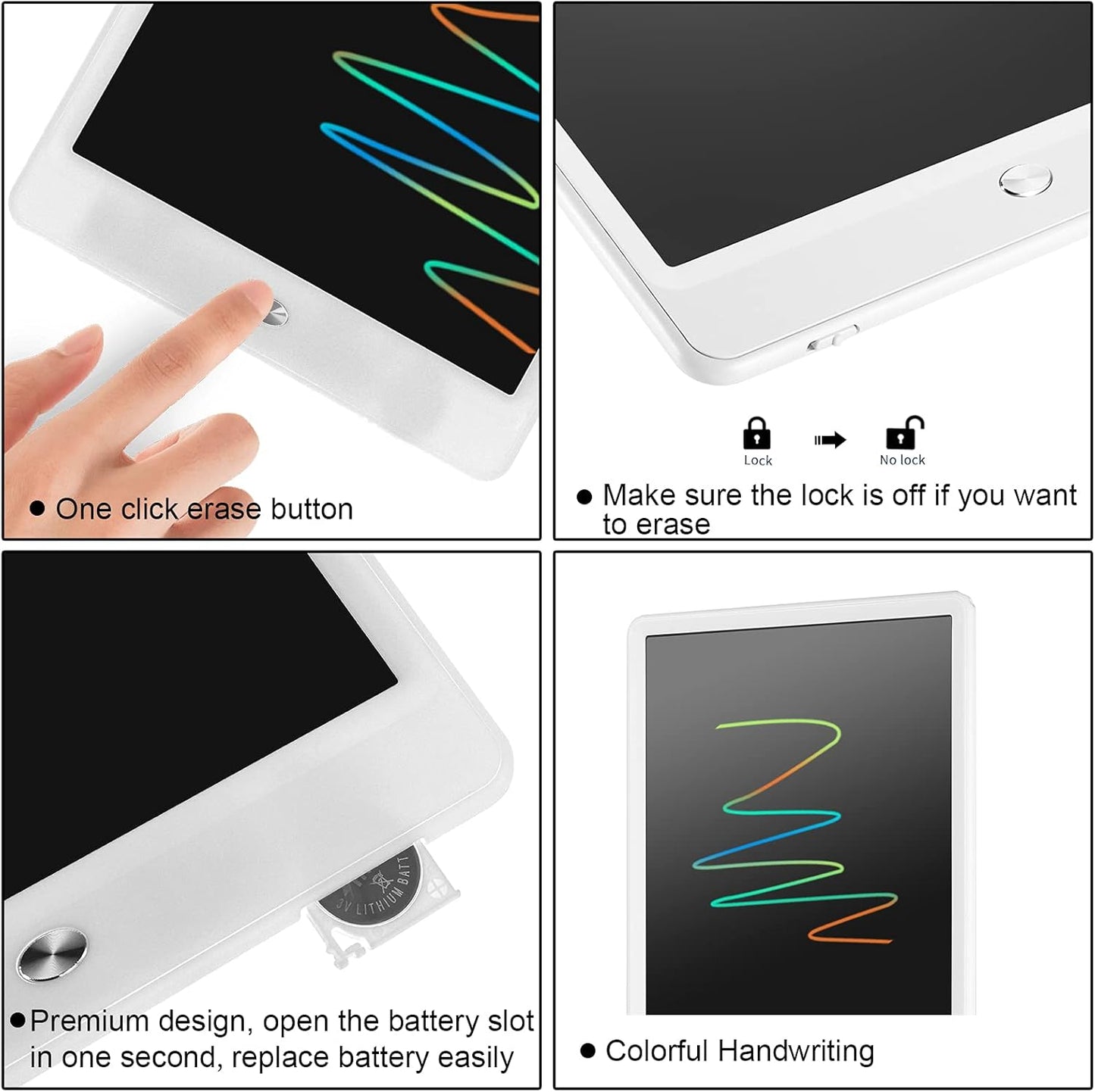 LCD Drawing Pad 10Inch for Kids with Bag,Digital Notebook & Notepad for Adult,Scribbler Board Note Book and Note pad,Colorful Writing Tablet for Boy Girl at Home,School and Office