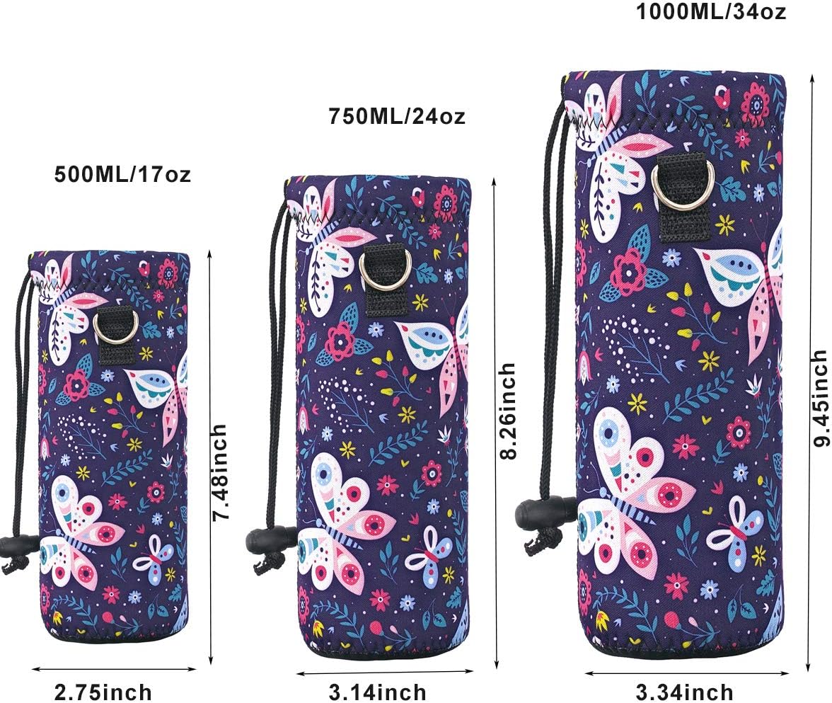 AUPET Water Bottle Bag Carrier,24oz/32oz Insulated Neoprene bottle Sling Holder Case Pouch Cover for 1000ML/750ML Bottles with Shoulder Strap for walking