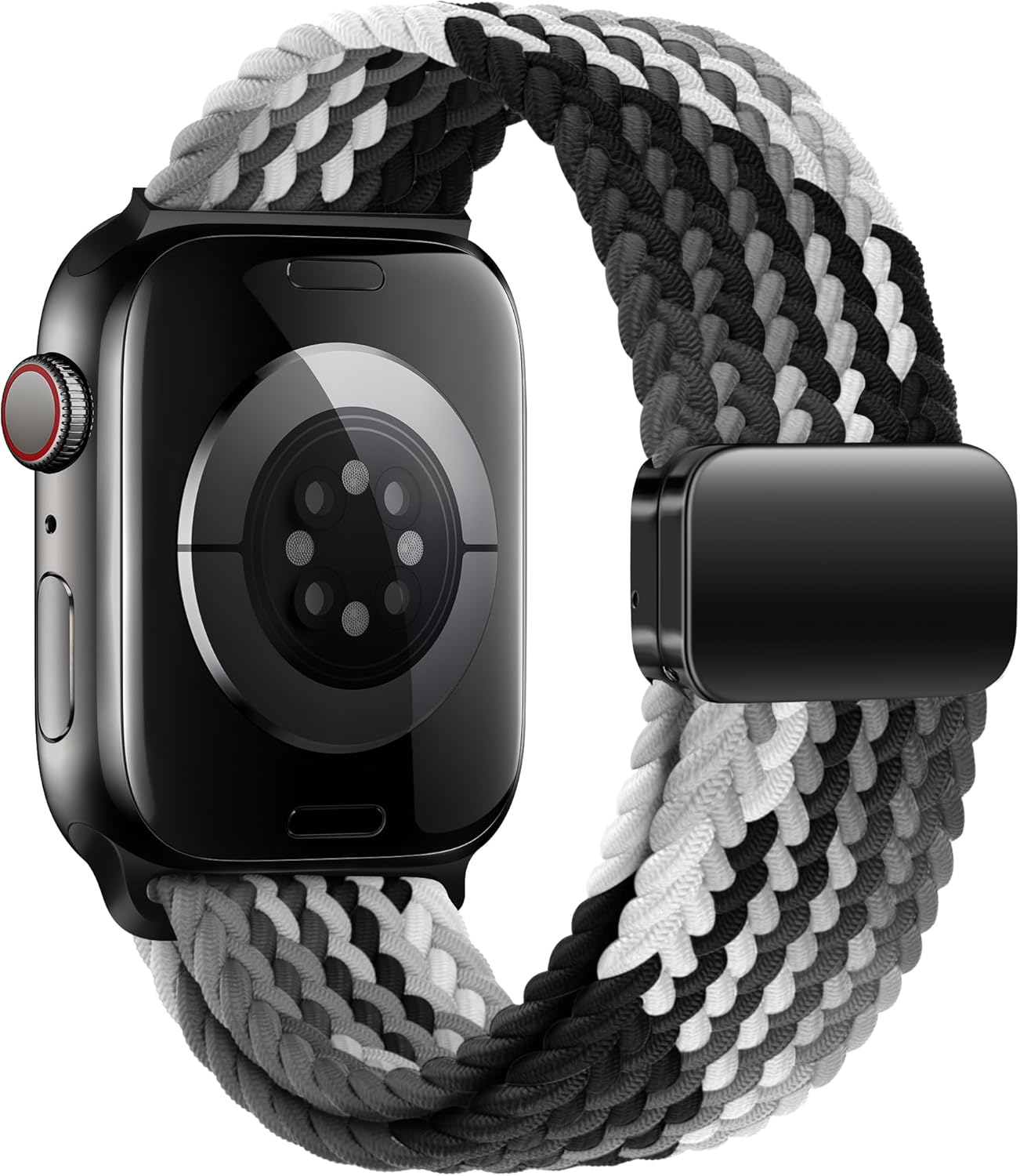 Mazoft Braided Bands With Magnetic Clasp Compatible with Apple Watch Band 38mm 40mm 41mm 42mm 44mm 45mm 46mm 49mm；Soft Nylon Sport Loop Strap for iWatch Series Ultra 2&1 10 9 8 7 6 SE 5 4 3 Women Men